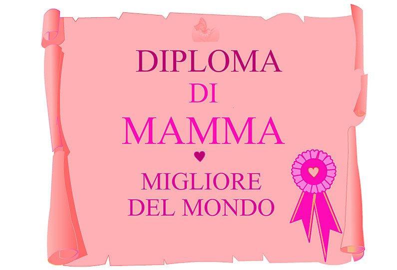 diploma di mamma migliore del mondo
