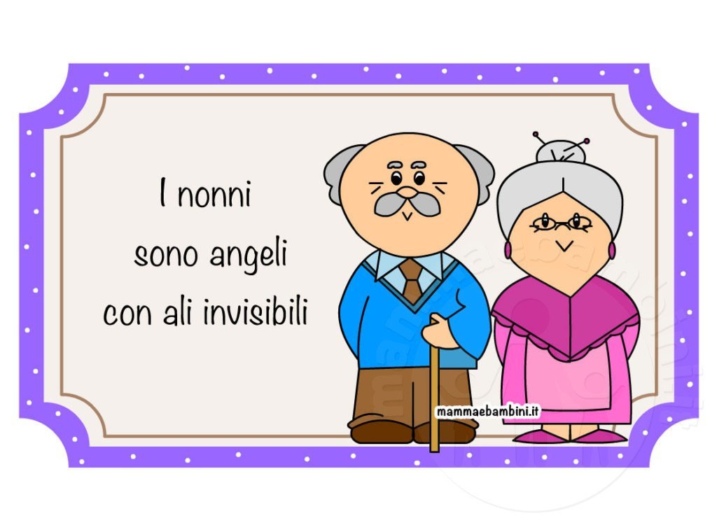 Targhette Con Frasi Per La Festa Dei Nonni Mamma E Bambini