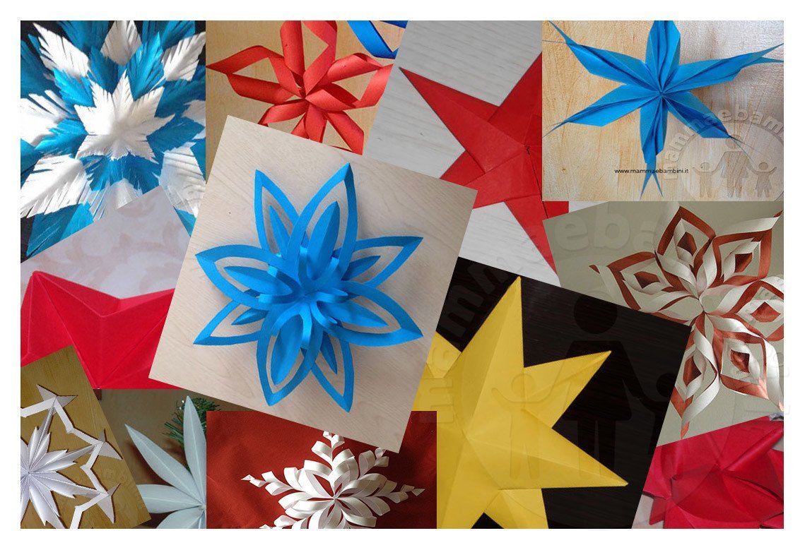 31 decorazioni natalizie a forma di stella e fiocco di for Decorazioni natalizie per bambini scuola primaria