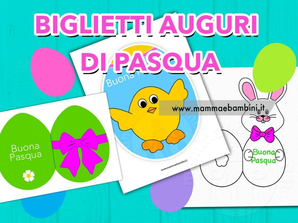 Biglietti Di Pasqua Mamma E Bambini