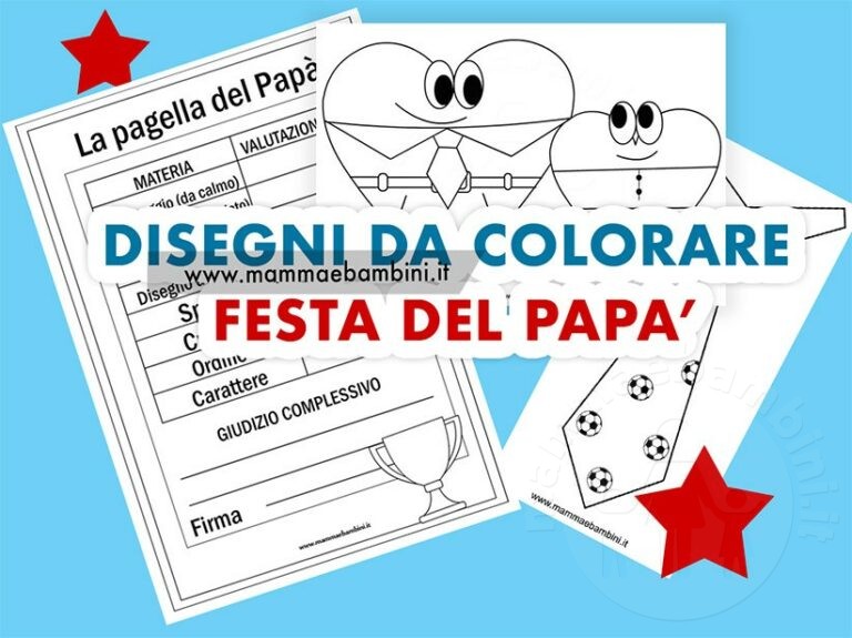 Disegni Da Colorare Festa Del Papa Mamma E Bambini