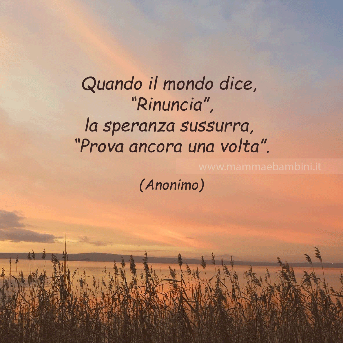 Frase Del Giorno Marzo Sulla Speranza Mamma E Bambini