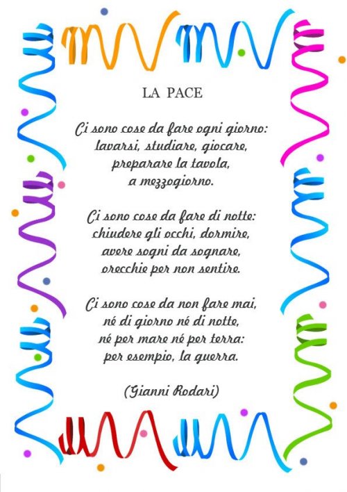 Poesia Della Pace Di Gianni Rodari Poesie Image