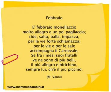 Poesia Febbraio Mamma E Bambini