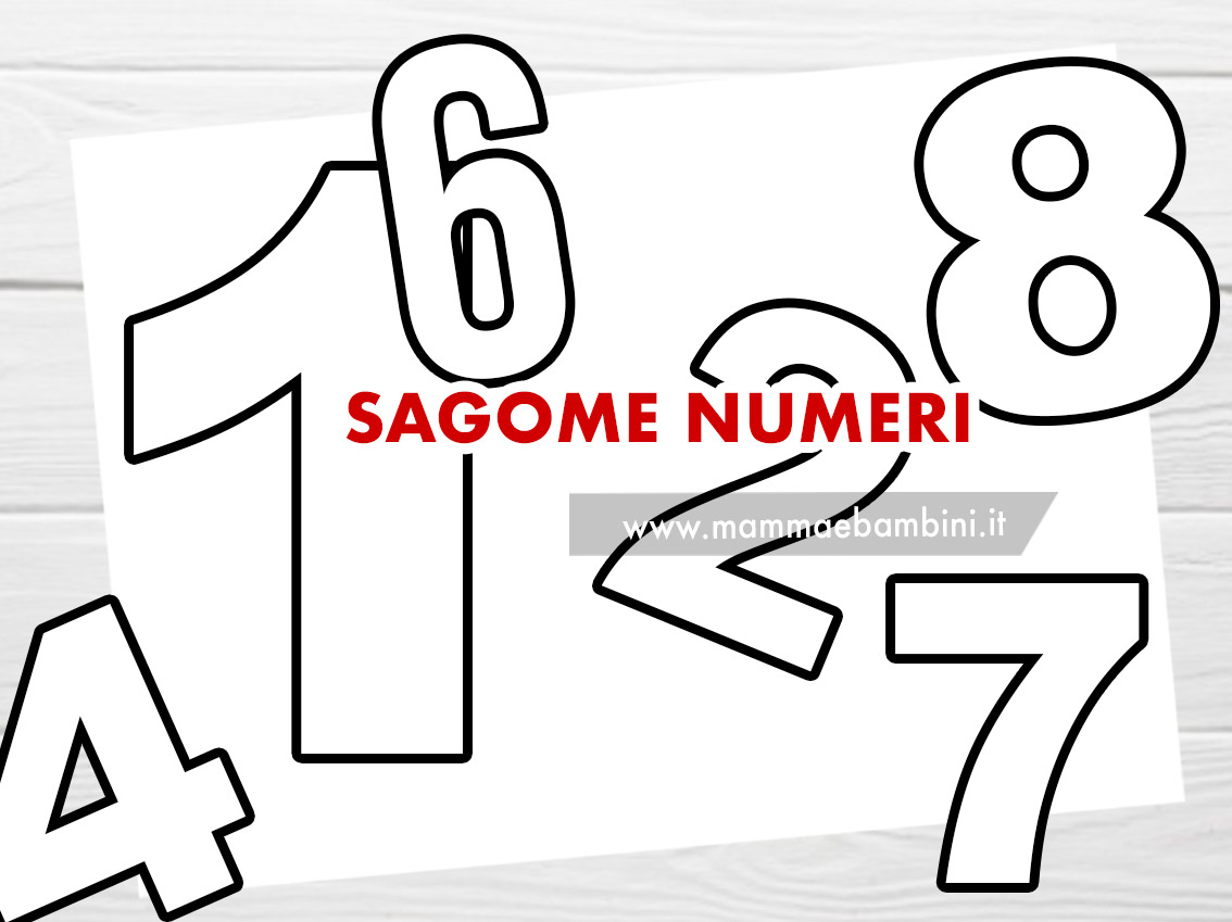 Sagome Numeri Mamma E Bambini